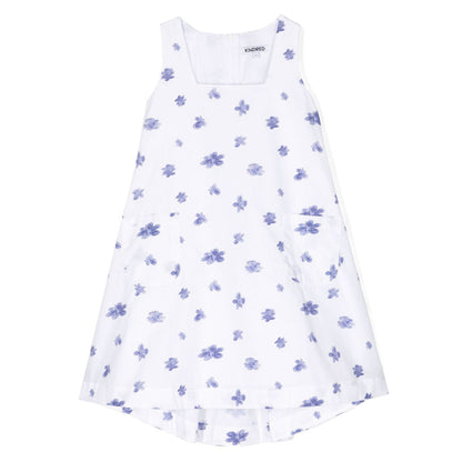 KINDRED Scribble Cloud Print Cotton Dress