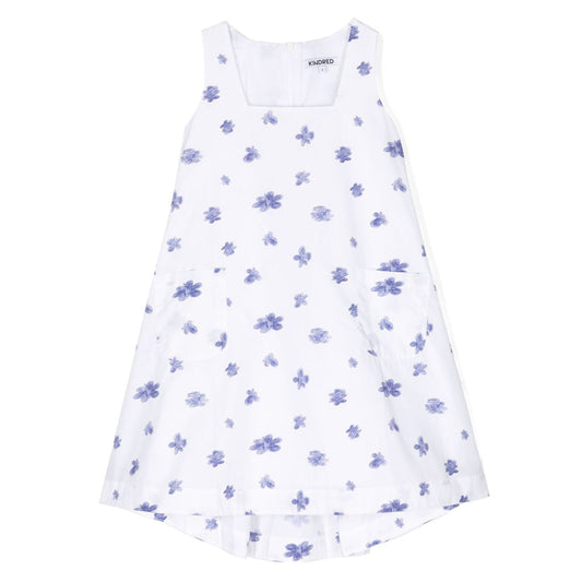 KINDRED Scribble Cloud Print Cotton Dress