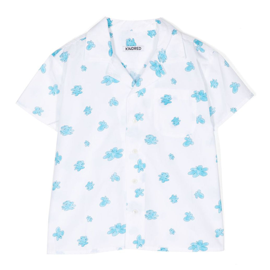 KINDRED Kelly Scribble Cloud Print Camp Shirt